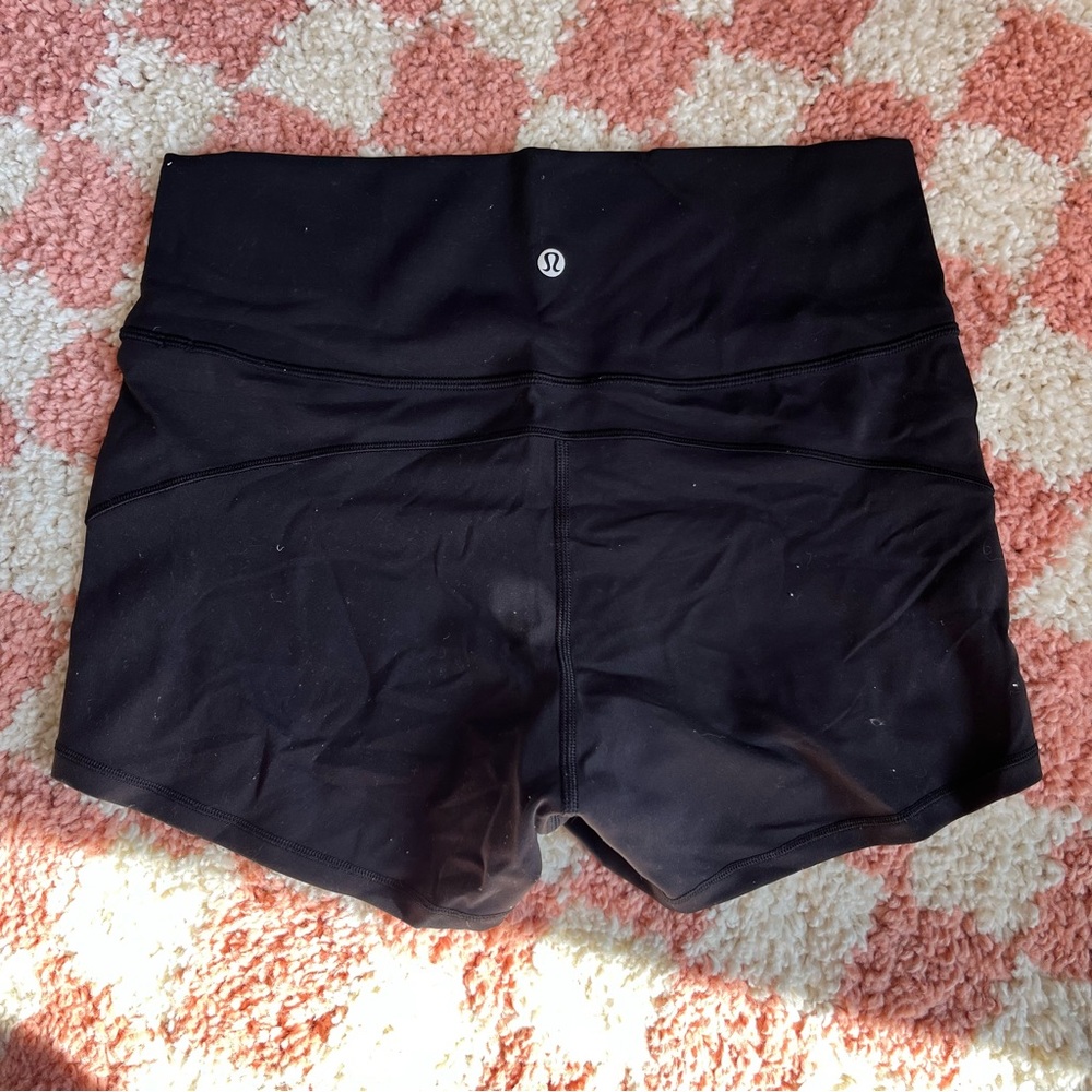 Black lululemon spandex shorts